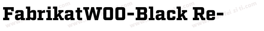 FabrikatW00-Black Re字体转换